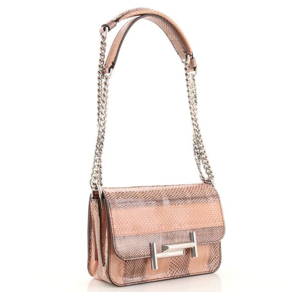 Tod's Double T Crossbody Bag Python Mini Neutral - Picture 2 of 6